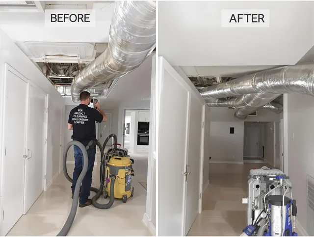 Rehoboth Air Duct Cleaning professional performing thorough air duct cleaning in Rehoboth