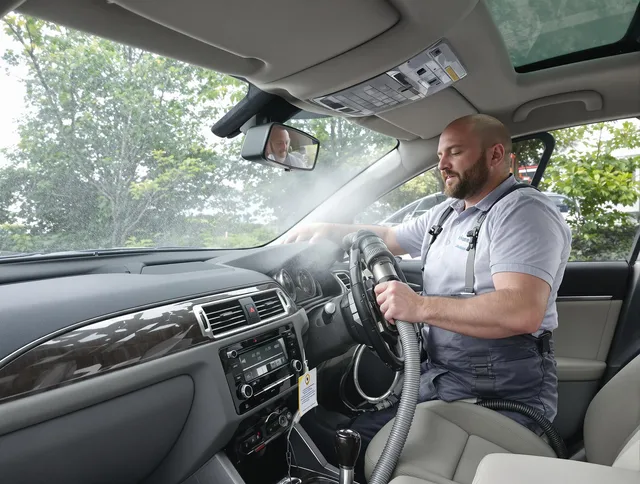 Rehoboth Air Duct Cleaning specialist performing professional car duct cleaning in Rehoboth
