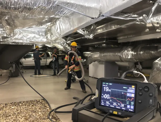 Professional negative pressure duct cleaning by Rehoboth Air Duct Cleaning in Rehoboth