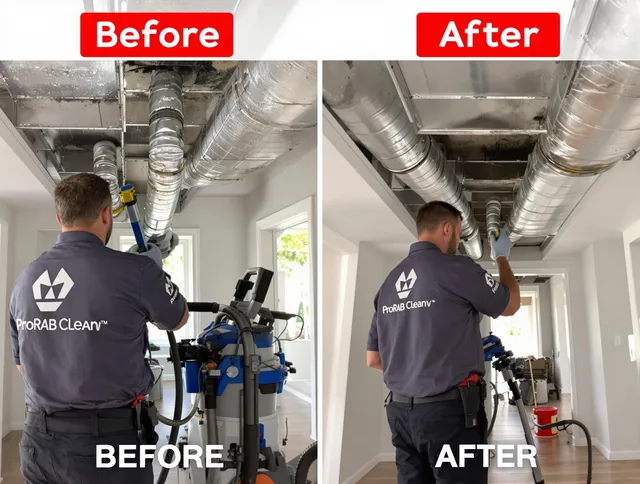Rehoboth Air Duct Cleaning expert performing thorough residential duct cleaning in a Rehoboth home